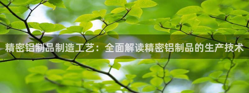 彩神8是正规平台吗安全吗：精密铝制品制造工艺：全面解读精密铝制品的生产技术
