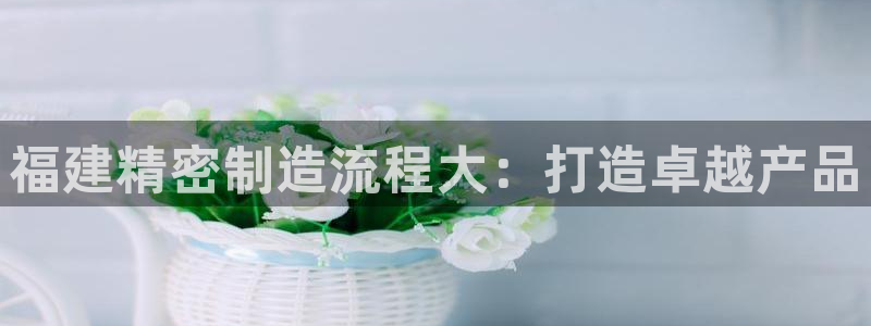 彩神是怎样一个平台：福建精密制造流程大：打造卓越产品