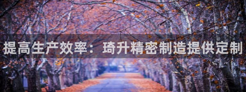 彩神是正规平台吗是真的吗：提高生产效率：琦升精密制造提供定制