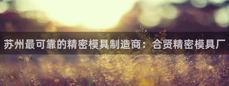 彩神v8平台正规吗可靠吗：苏州最可靠的精密模具制造商：合贤精密模具厂