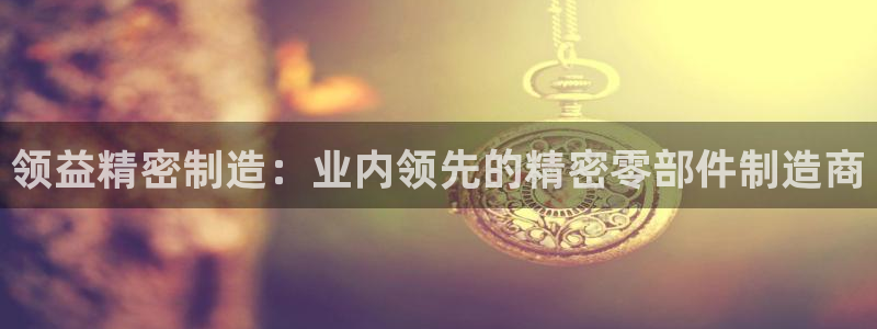 彩神vlll官网网上购彩：领益精密制造：业内领先的精密零部件制造商