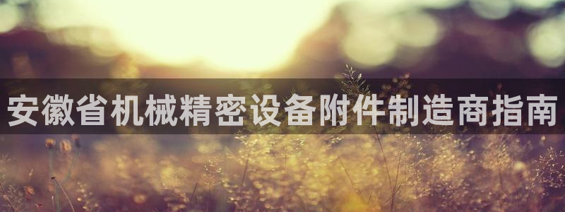 彩神客服电话：安徽省机械精密设备附件制造商指南