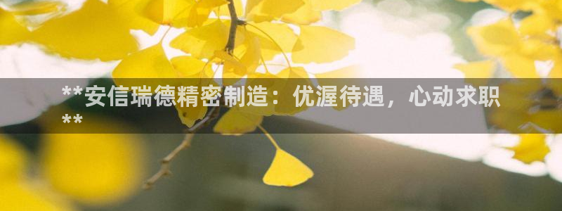 彩神购彩-购彩大厅入口老版：**安信瑞德精密制造：优渥待遇，心动求职
**