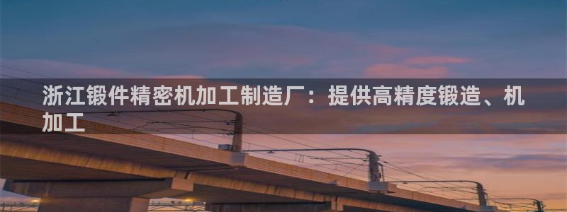 彩神v破解版：浙江锻件精密机加工制造厂：提供高精度锻造、机
加工